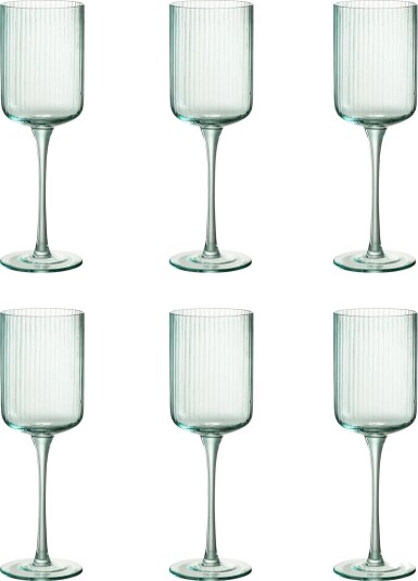 J Line S/6 Wine Glass Ralph Menthe   Green   Ø 7.5 CM