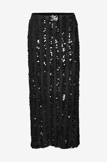 Vero Moda - Skjørt vmEfa HW 7/8 Skirt Jrs - Svart