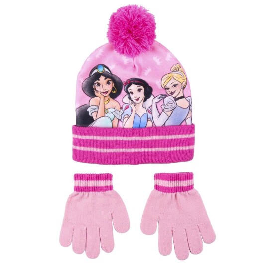 Disney's Prinsesser Lue og Votter Sett - 52 - - 50% akryl / 50% polyester Disney's Prinsesser Lue og Votter Sett - 52 - - 50% akryl / 50% polyester