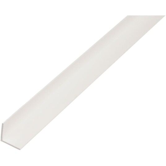 Alberts Profil Vinkel PVC 20x20x1.5/2.5m Hvit