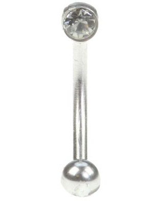Øyenbrynspiercing med Sotet Sten 1.2 x 8 mm