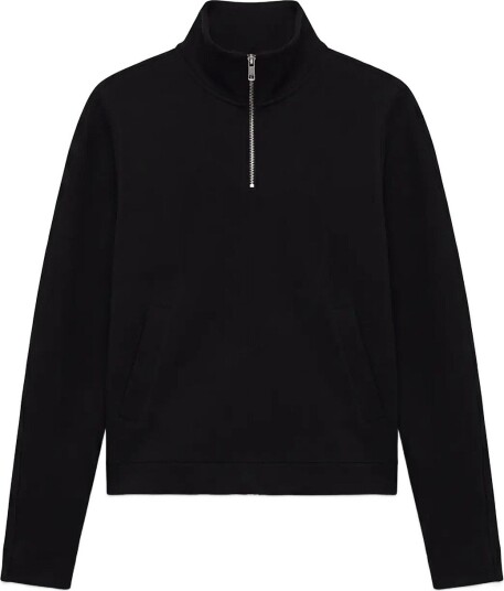 Calvin Klein Ls Qtr Zip Dolman Spacer Funnel BLACK S Calvin Klein Ls Qtr Zip Dolman Spacer Funnel BLACK S