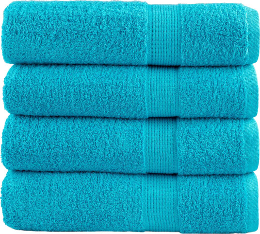 vidaXL Premium saunahåndklær SOLUND 4 stk turkis 50x100 cm 600 g/m2 vidaXL Premium saunahåndklær SOLUND 4 stk turkis 50x100 cm 600 g/m2