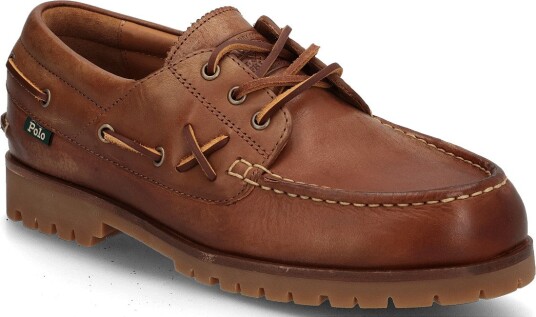 Polo Ralph Lauren Ranger Leather Boat Shoe DARK BEECH 40 Polo Ralph Lauren Ranger Leather Boat Shoe DARK BEECH 40