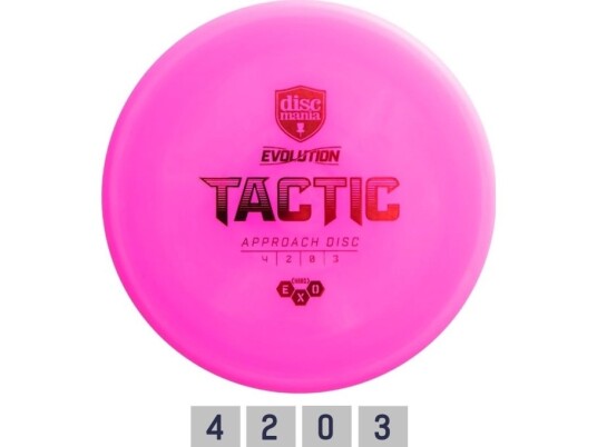 Tactic Diskgolfo Er Vasket Midrange Driver Hard Exo Tactic Evolution Pink