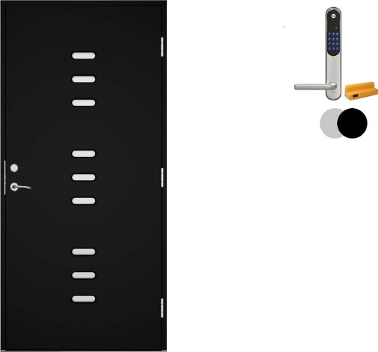 Ytterdør Swedoor Advance-Line Statement Glint med Yale Entrus