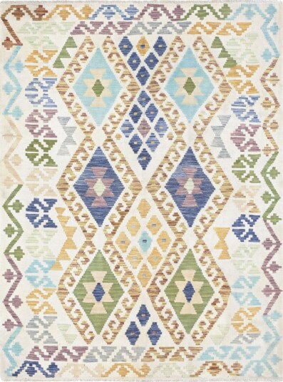 Orientalsk Teppe Vegi Kelim Hand Woven 159 x 200 cm Størrelse: 159 x 200 cm