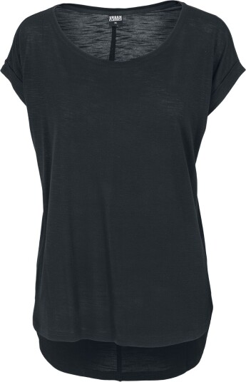 Urban Classics T-skjorte Ladies Long Back Shaped Slub Tee XS til XL Damer svart