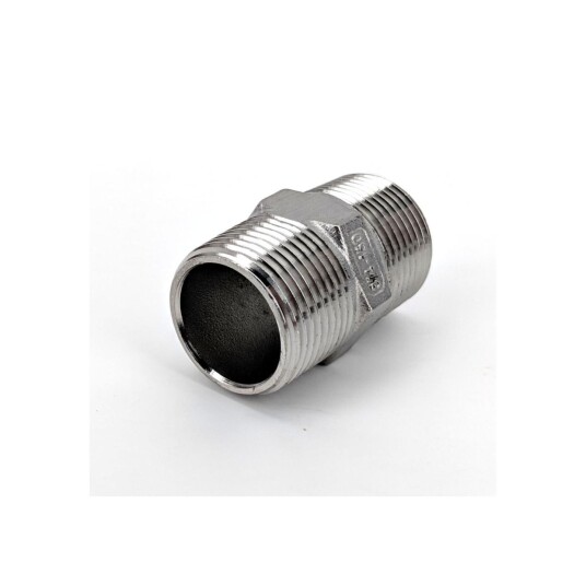 3/4 til 3/4  BSP Hex Nipple rustfritt stål