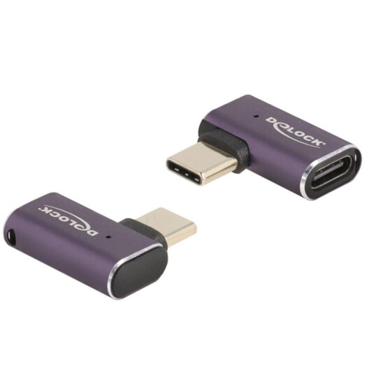 Delock USB-C Adapter 40 Gbps PD 3.1 240w Vinklet Delock USB-C Adapter 40 Gbps PD 3.1 240w Vinklet