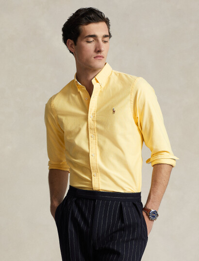 Polo Ralph Lauren Slim Fit Oxford Shirt - Yellow - XXL Polo Ralph Lauren Slim Fit Oxford Shirt - Yellow - XXL