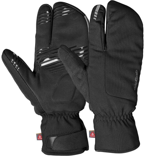 Gripgrab Nordic 2 Windproof Deep Winter Lobster Gloves Black XL, Black
