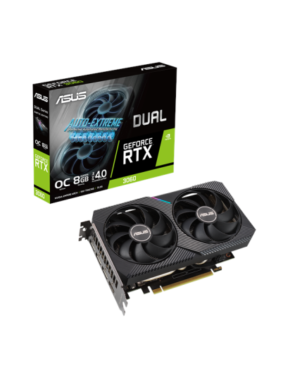 ASUS GeForce RTX 3060 DUAL OC 8GB GDDR6 - 8GB GDDR6 RAM - Grafikkort