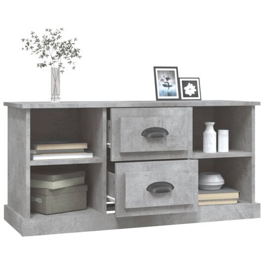 vidaXL TV-benk betonggrå 99,5x35,5x48 cm konstruert tre