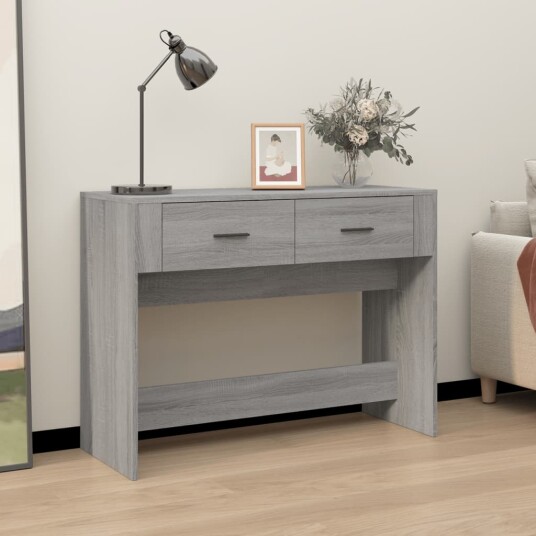  Konsollbord grå sonoma 100x39x75 cm konstruert tre 816782