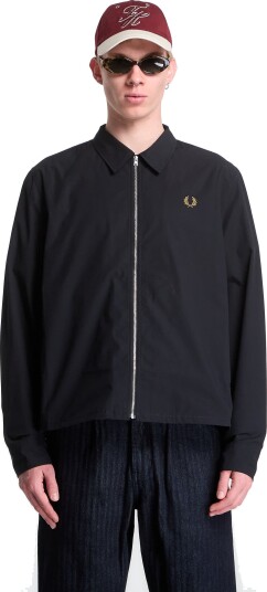 Fred Perry Poplin Overshirt Black L
