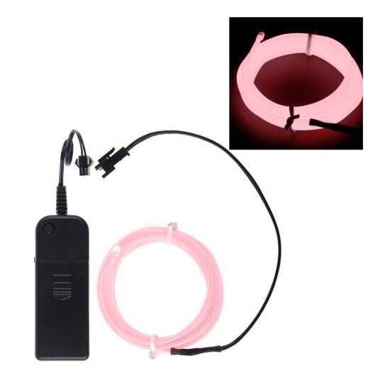 Catsson Int Group LTD El Wire Batteridrevet LED-slynge - Rosa