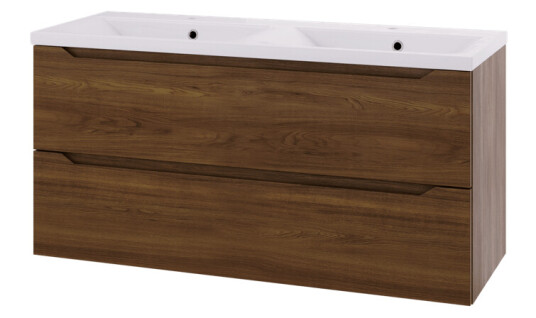 Linn Bad Emma D45cm Servantskap Mørk eik / 120cm Dobbel 2 Skuffer Linn Bad Emma D45cm Servantskap Mørk eik / 120cm Dobbel 2 Skuffer