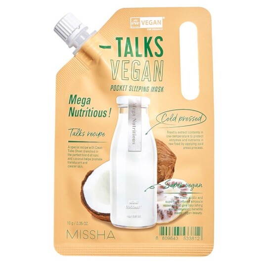 MISSHA Talks Vegan Squeeze Pocket Sleeping Mask Mega Nutritious 10 g