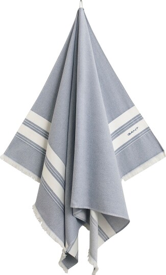 Gant Home Badehåndkle Stripe Hammam Blå Gant Home Badehåndkle Stripe Hammam Blå