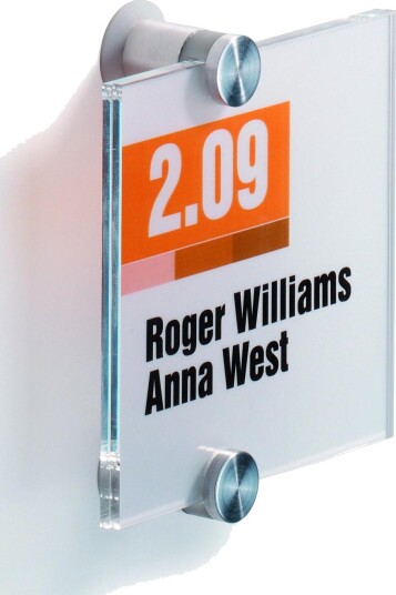 DURABLE Crystal Sign skilt 105x105mm klar