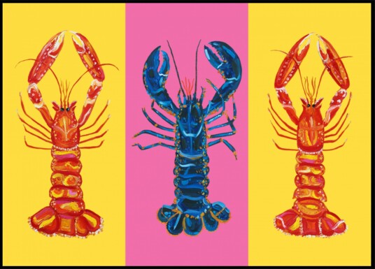 Lobster Langoustines Pop Art 2 Plakat / 50x70