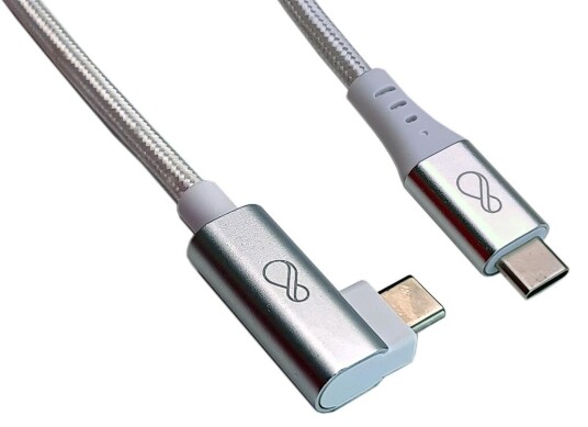OCHNO USB-C Cable | Angled | DP Video Alt Mode | Male/Male | USB-C - USB-C | 3.1 Gen 2 | Braided | 0 OCHNO USB-C Cable | Angled | DP Video Alt Mode | Male/Male | USB-C - USB-C | 3.1 Gen 2 | Braided | 0
