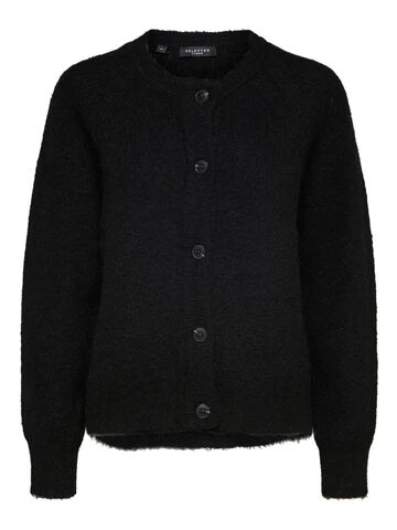 Selected Femme Lulu LS Knit Short Cardigan - Black XS Selected Femme Lulu LS Knit Short Cardigan - Black XS
