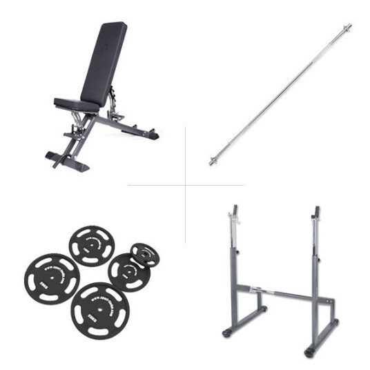 Taurus B900 vektbenk inkl. stativ for vektstenger og 75 kg sett Taurus B900 vektbenk inkl. stativ for vektstenger og 75 kg sett
