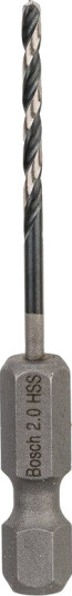 Bosch HSS Spiralbor 2 mm med Sekskanttange - 60 mm Lengde