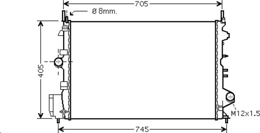 DIEDERICHS DCM2684 Radiator motorkjøling