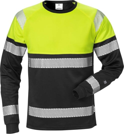 Fristads T-Shirt Lång Ärm 7519 Thv Klass 1 Varselgul/svart L