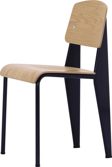 Vitra Standard Spisestuestol Prouvé Bleu Marcoule/Eik Vitra Standard Spisestuestol Prouvé Bleu Marcoule/Eik