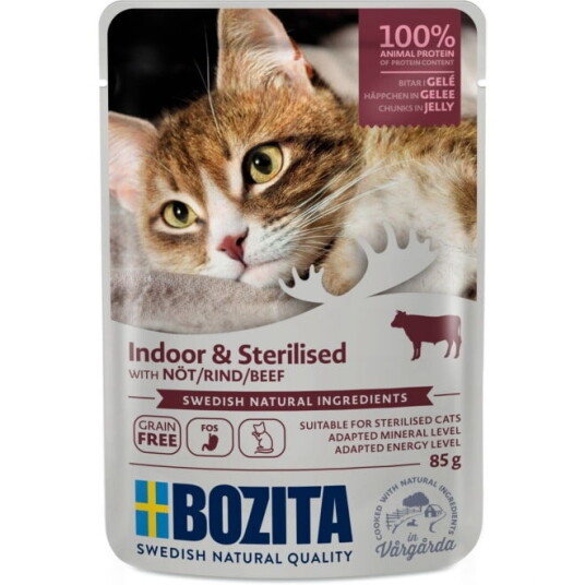 Bozita Indoor & Sterilised Okse I Gelé 85 G