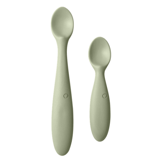 Bibs Babyskje 2Pk Baby Spoon Set Sage Mint Grønn
