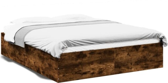 Sengeramme røkt eik 160x200 cm konstruert tre 8721102616426