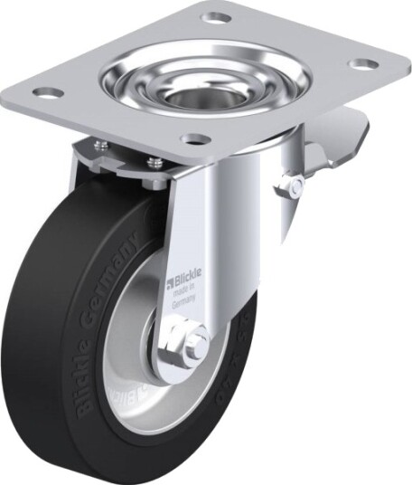 Blickle 487041 Lk-Alev 125K-3-St Styrehjul Med Brems 125 Mm 250 Kg (1 Stk)