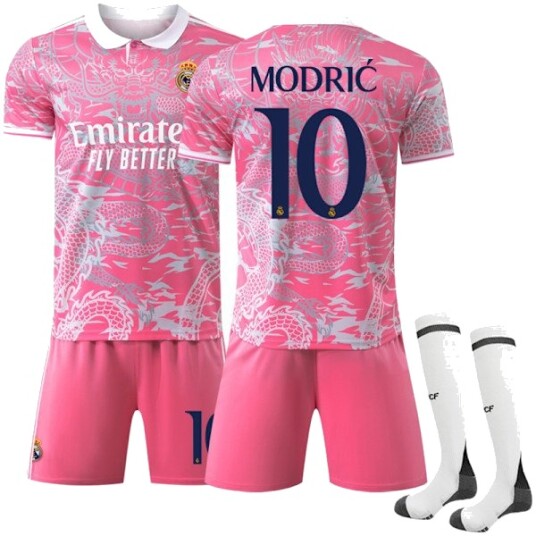 Gos 2425 Barnefotballtrøye Treningsjersey Laguniformsett Madrid Sportsklær Real Madrid Trøye 10 MODRIC XF12