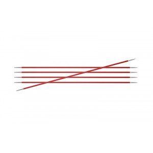KnitPro Zing Strømpepinde Messing 20cm 2,50mm / 7.9in US1½ Garnet