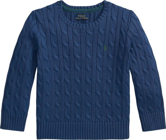 Polo Ralph Lauren Genser Strikk Kabel Dusty Azure Polo Ralph Lauren 7 år (122) Genser Blå