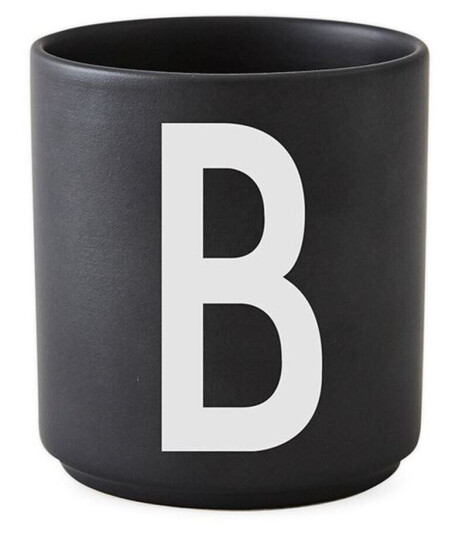 Design Letters Porselenskopp, Sort, B