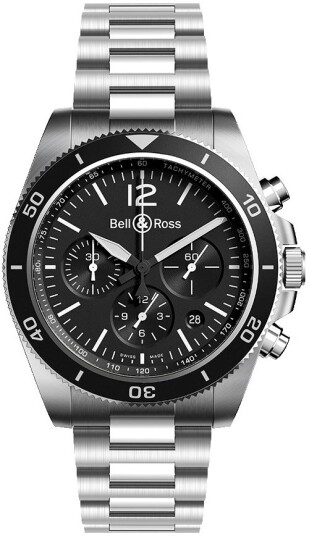 Bell & Ross Herreklokke BRV394 BL ST/SST Vintage Sort/Stål Ø41