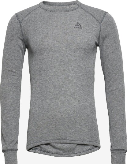 Odlo Bl Top Crew Neck L/S Active Warm - ODLO STEEL GREY MELANGE - XXL