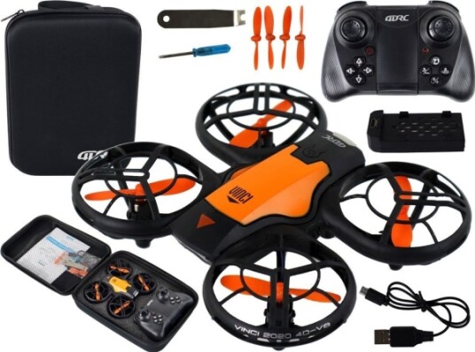 Lean Toys Fjernstyrt Drone Med Lys Oransje