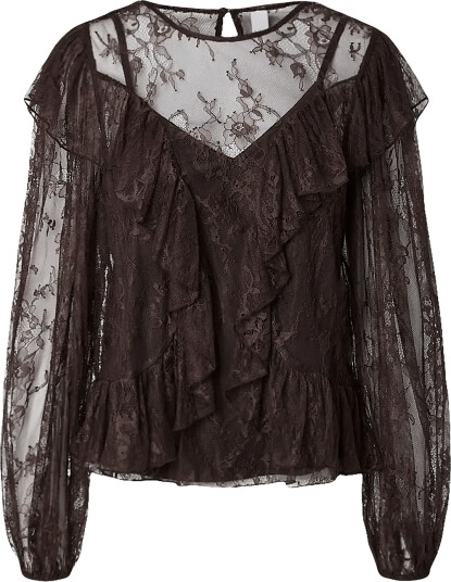 YAS Yasleontine Ls Lace Top S.   Show   Brown   L