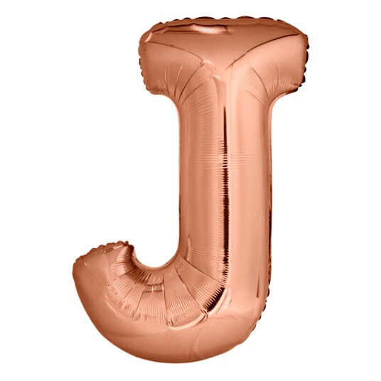 Amscan International Bokstavballong Roségull Metallic - Bokstaven J