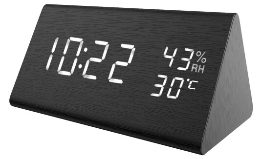 Xii Digital Clock LED Time Display Bordklokke KXD0099 Unisex Kvarts urverk Wood