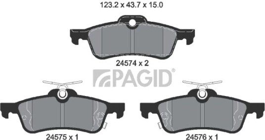 PAGID T1716N Bremseklosser PAGID T1716N Bremseklosser