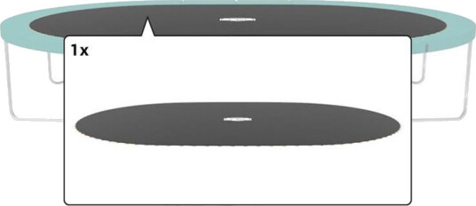 BERG Toys Grand Favorit Hoppematte 520x345cm Oval Hoppeduk Ordinære Fjærer