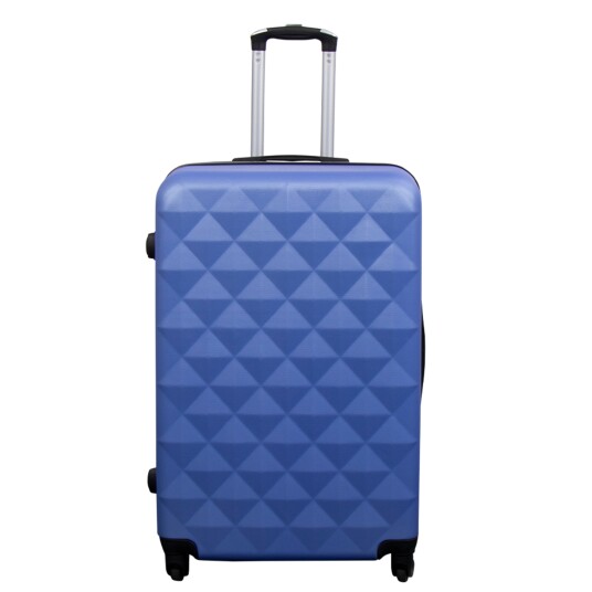 Borg Living Stor koffert - Diamant blå - Hardcase koffert - Rimelig og smart reisekoffert